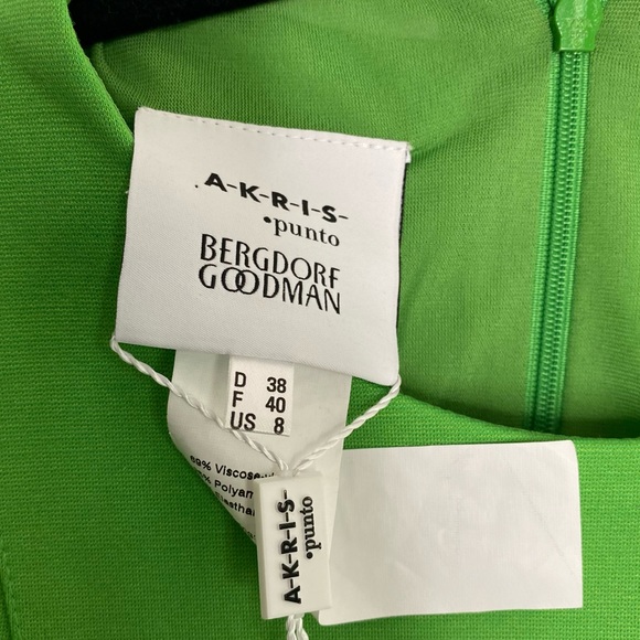 AKRIS PUNTO BERGDORF GOODMAN FLOUNCE HEM DRESS 8 - Picture 8 of 11